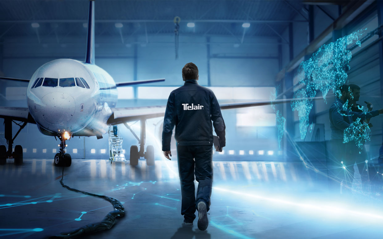 Aircraft and employee | TELAIR